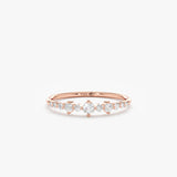 rose gold natural diamond ring