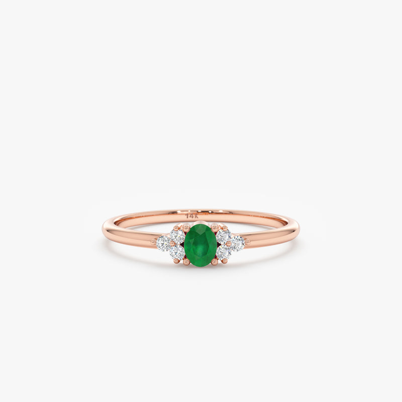 Emerald and Diamond Engagement Ring, Elkin