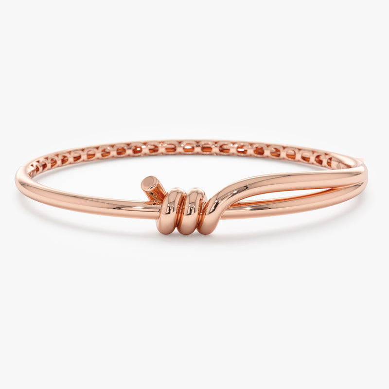 Plain Gold Knotted Bangle, Jaylen