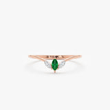 minimalist style rose gold dainty ring