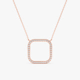 Diamond Square Pendant Necklace, Oaklyn