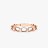 diamond half-eternity gold ring in rose gold