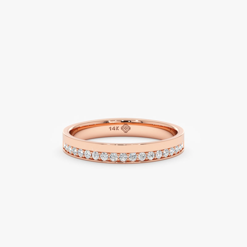 solid rose gold band