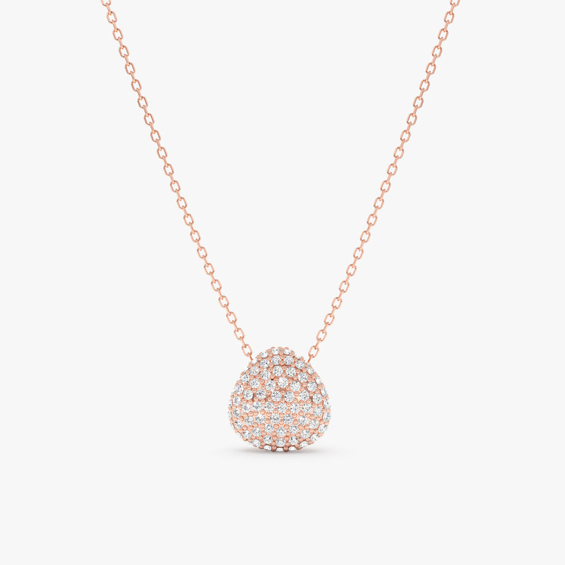 Unique Pave Diamond Pendant Necklace, Gita