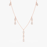 Diamond Droplets Station Necklace, Luella