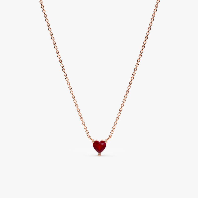 Real ruby deals heart necklace