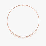 rose gold handmade dainty necklace