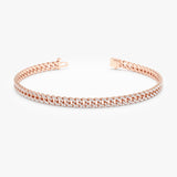 rose gold pave diamond bracelet