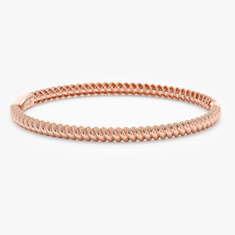 Plain Gold Rope Bangle, Belle