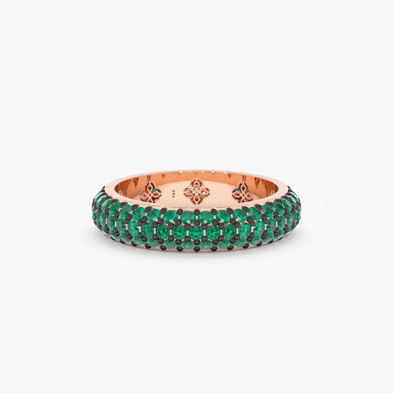 Emerald Paved Dome Ring, Gem