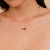 citrine november birthstone pendant necklace