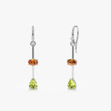 Citrine Peridot Drop Earrings, Yareli