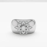 Floral Diamond Dome Ring, Araceli