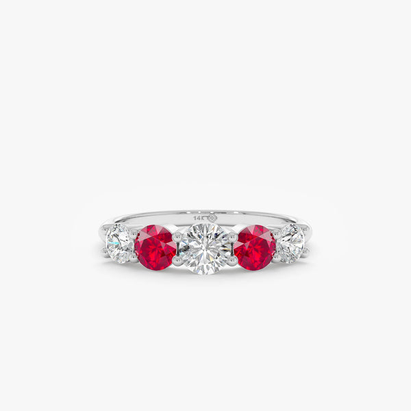 white gold ruby ring