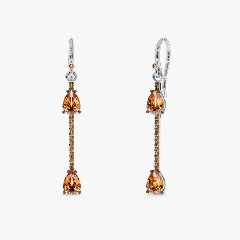 Citrine Dangle Earrings, Amiyah