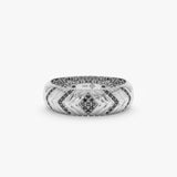 Black Diamond Chevron Ring, Lilith