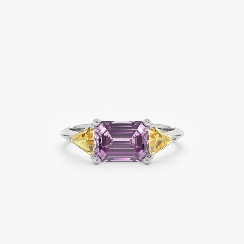 White Gold Amethyst Ring