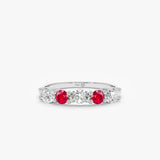 Ruby and Diamond Stacking Ring, Marg