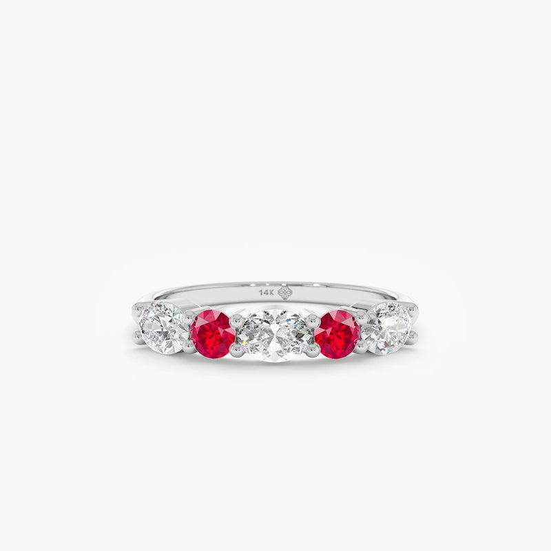 Ruby and Diamond Stacking Ring, Marg