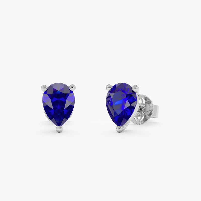 White Gold Pear Shape Sapphire