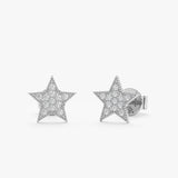 white gold and white diamond celestial earrings