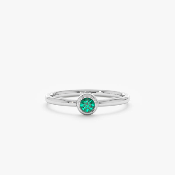 Dainty Gold Emerald Ring, Frances