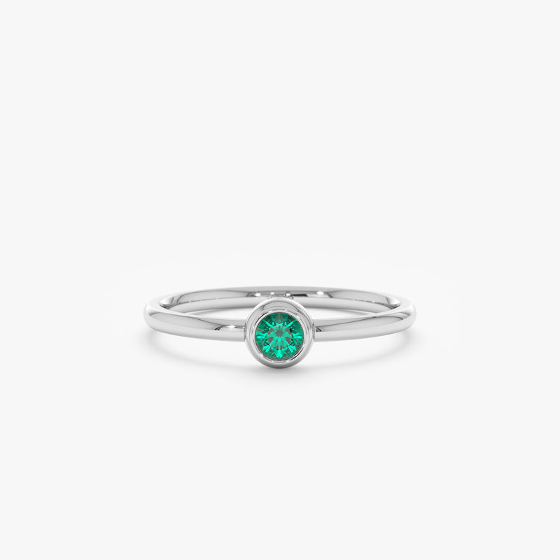 Dainty Gold Emerald Ring, Frances