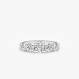 Minimalist Diamond Ring, Half-Eternity Ring, Alia