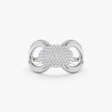 Pave Diamond Bow Ring, Izee