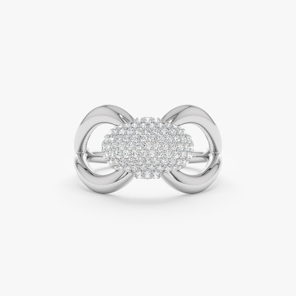 Pave Diamond Bow Ring, Izee