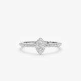 Diamond Engagement Ring in White Gold