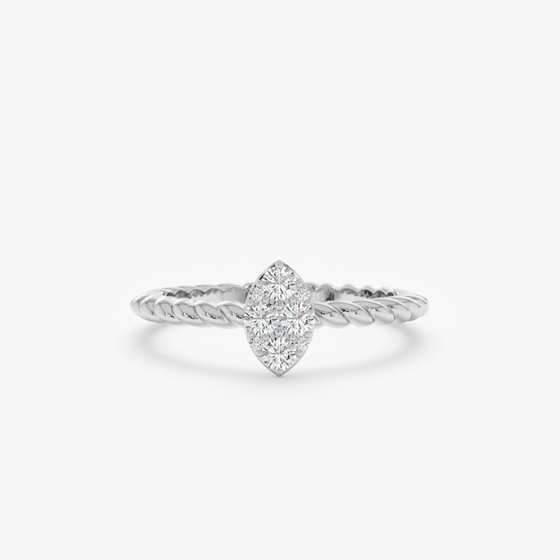 Diamond Engagement Ring in White Gold