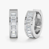 white gold natural diamond hoops