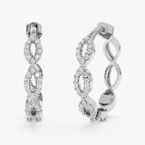 White Gold Diamond Infinity Earring