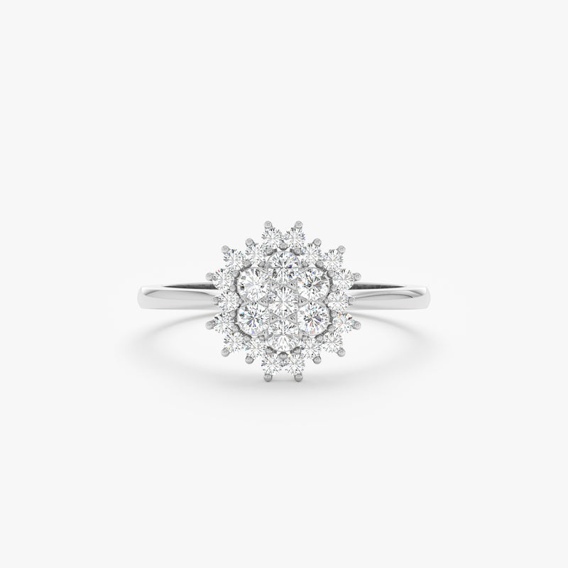 Diamond Starburst Engagement Ring, Dream