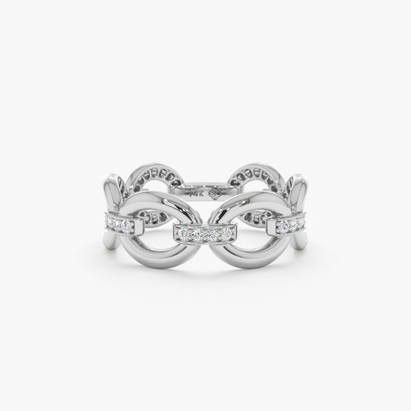 Diamond Chain Link Ring, Jocelyn