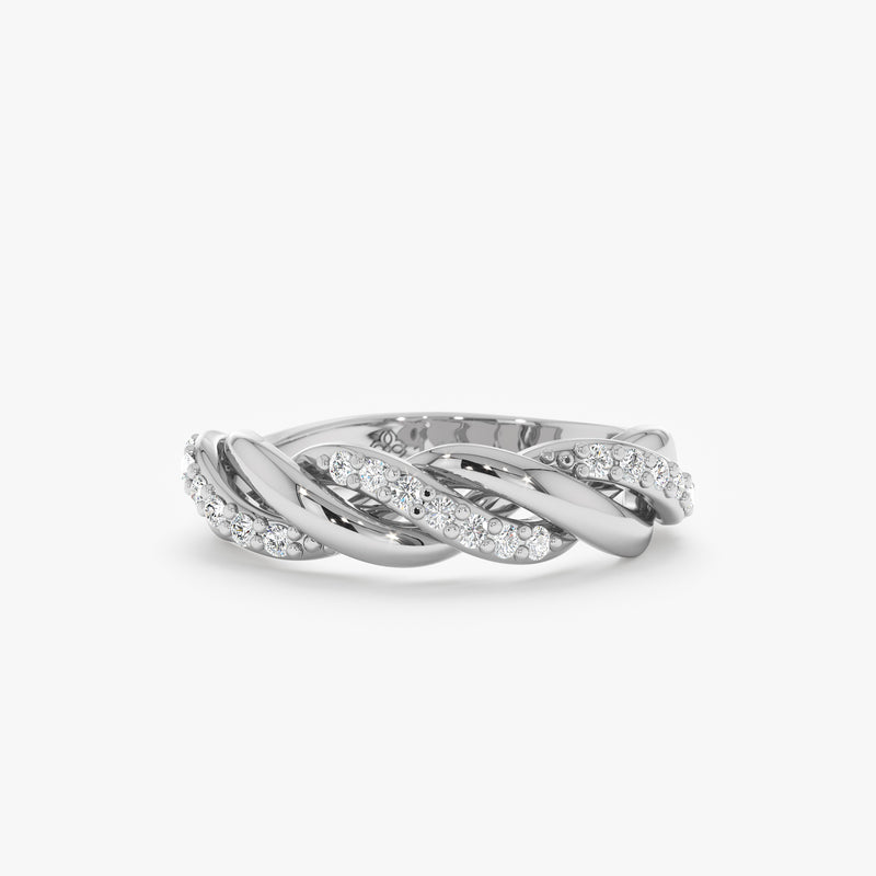 Bold Twisted Diamond Ring, Chava