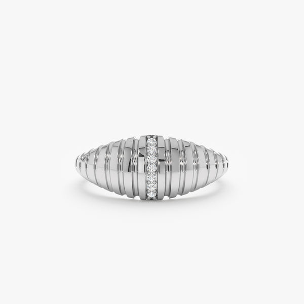 Diamond Bar Croissant Ring, Kyra