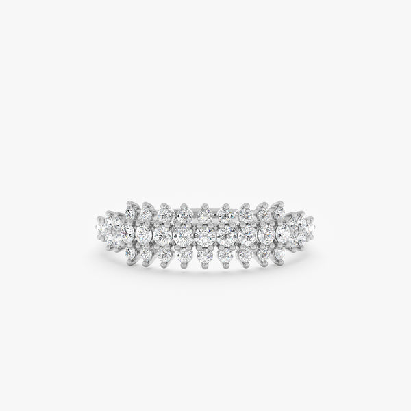 Wide Diamond Cluster Ring, Levan