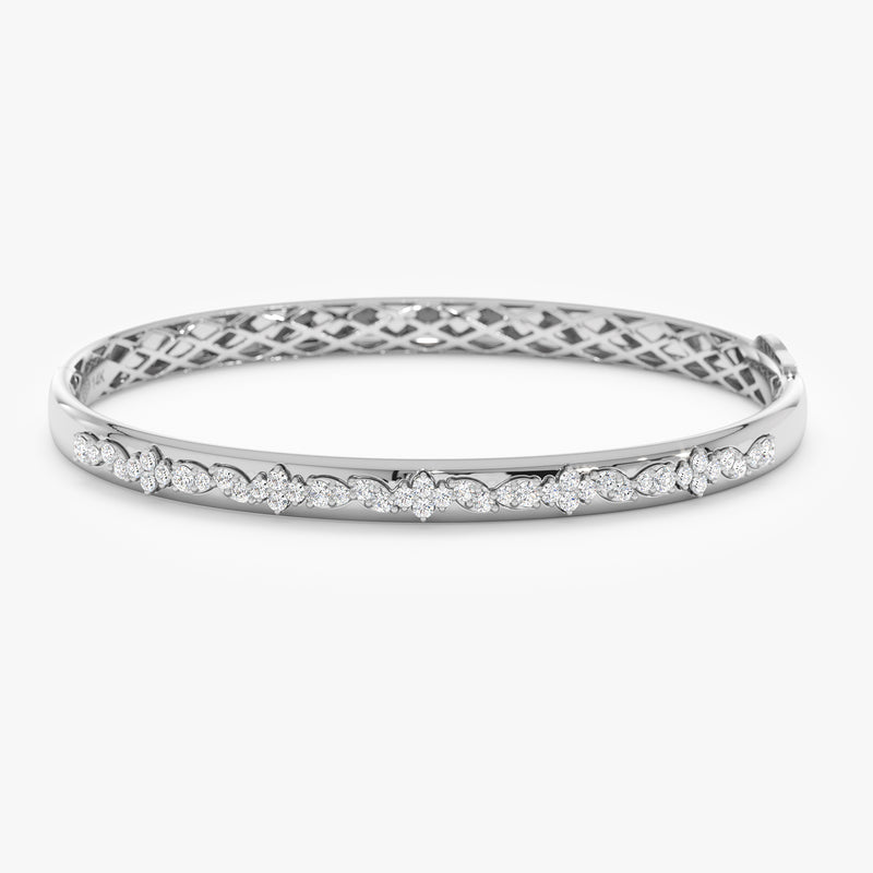 White Gold Diamond Bangle