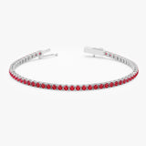 Lab-Grown Ruby Tennis Bracelet, Rose