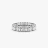 white gold natural diamond wedding band