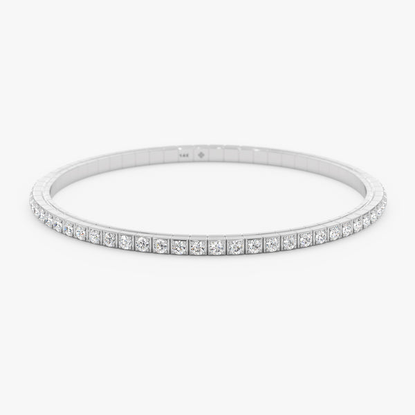 18k White Gold Wedding Jewelry Bangle