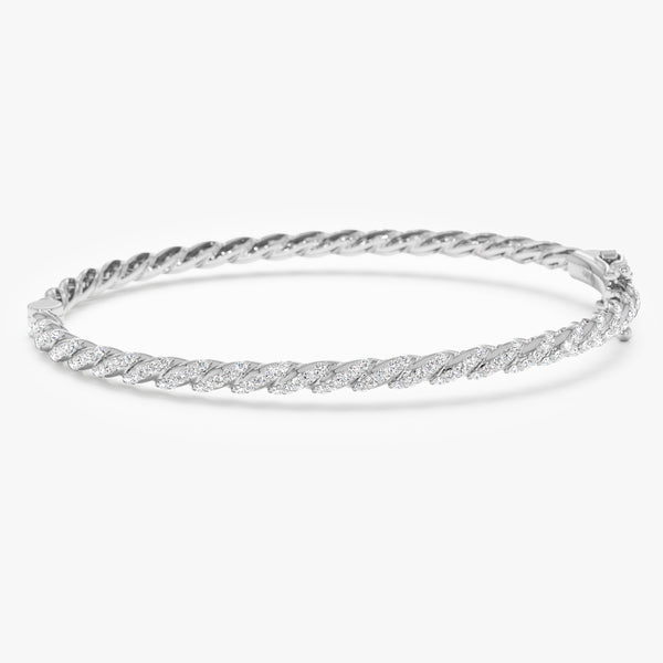 Diamond Twisted Bangle, Donna