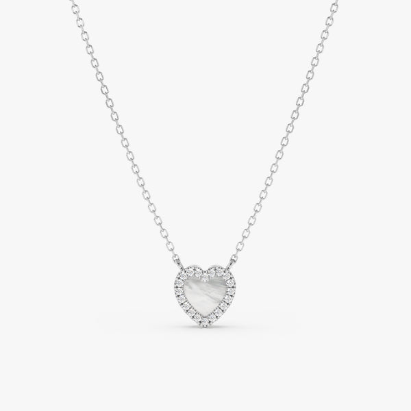 white gold white diamond and pearl pendant