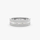 handmade white gold diamond band