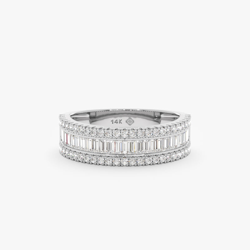 handmade white gold diamond band