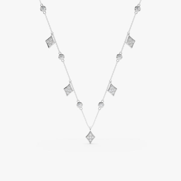 Diamond Kite Charm Necklace, Adalee