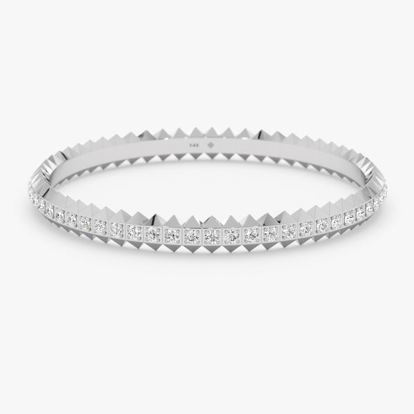 White Gold and White Diamond infinity bangle