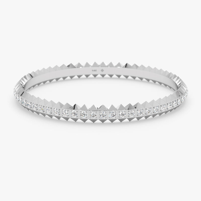 White Gold and White Diamond infinity bangle